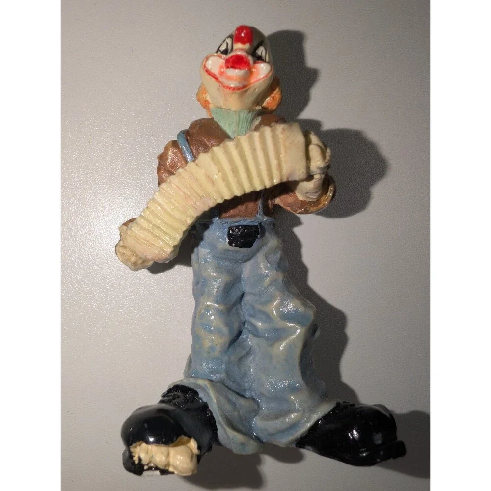 Vintage Clown Playing Accordion 3.5